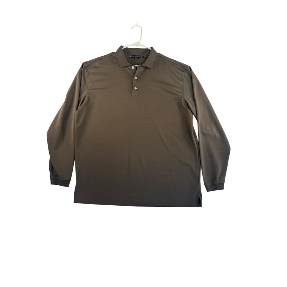 Chase Edward Polo Shirt Mens XL Brown Golf Performance Resort‎ Wear Athleisure